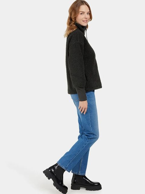 Didriksons bluza MELLA damska kolor czarny gładka 505446