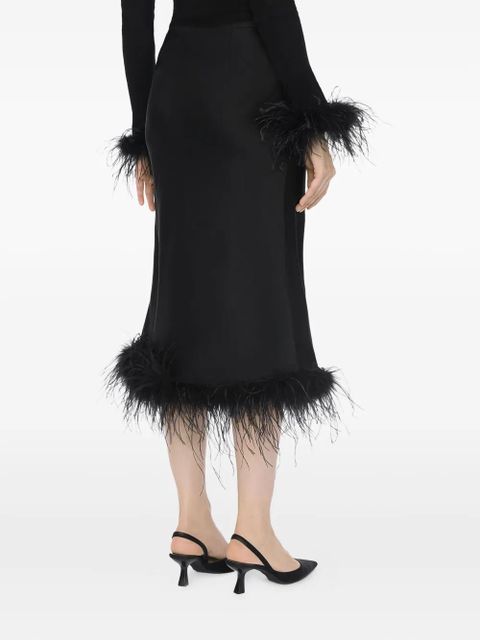 Blumarine feather trim skirt - Black - zdjęcie produktu nr 2