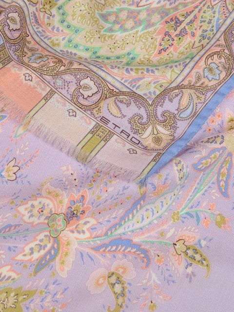 ETRO floral paisley-print scarf - Purple