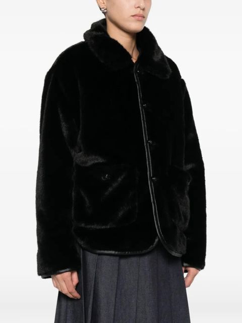 Maje reversible puffer jacket - Black