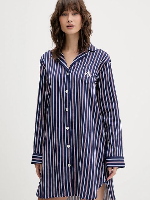 Lauren Ralph Lauren koszula piżamowa damska kolor granatowy ILN32479