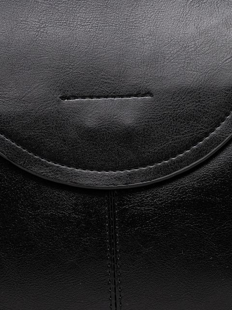Answear.LAB plecak skórzany damski kolor czarny mały gładki