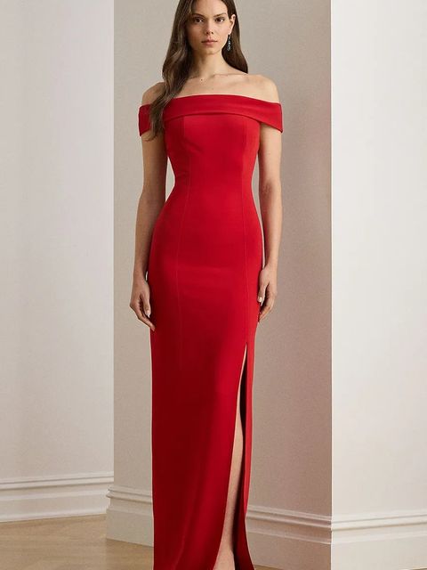 Lauren Ralph Lauren sukienka kolor czerwony maxi dopasowana 253982109 - zdjęcie produktu nr 2