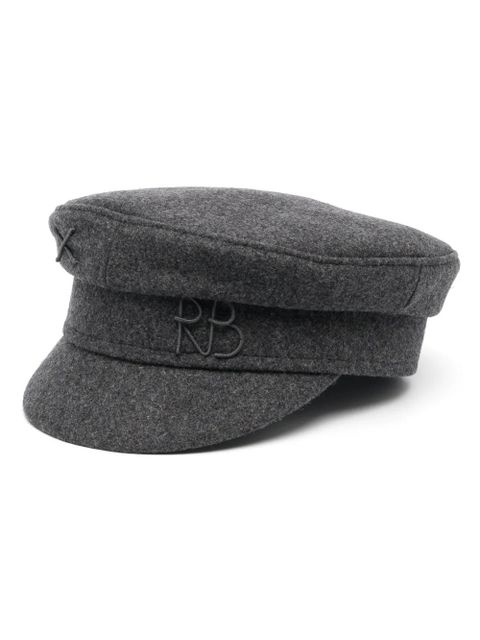 Ruslan Baginskiy logo-embroidered cotton beret - Grey - zdjęcie produktu nr 1