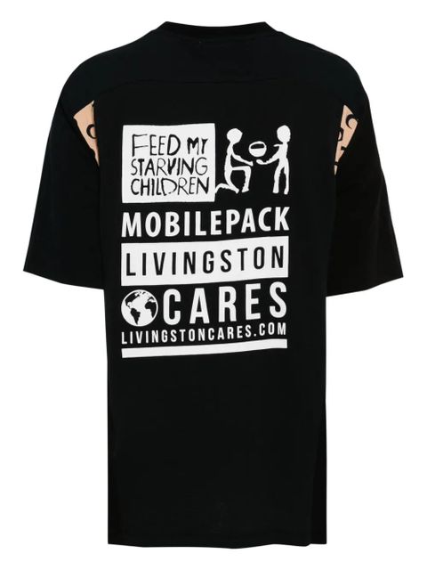 Marine Serre logo-print cotton T-shirt - Black - zdjęcie produktu nr 2