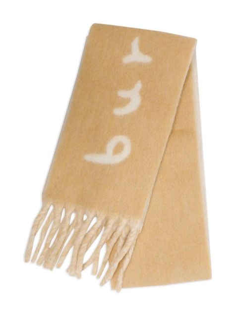 Burberry logo-intarsia reversible scarf - Neutrals - zdjęcie produktu nr 1