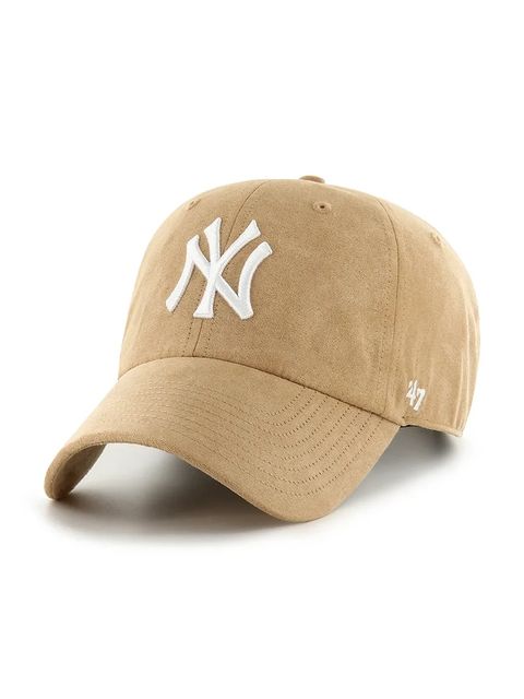 47 brand czapka z daszkiem bawełniana MLB New York Yankees kolor zielony B-BPSDE17USS-KH - zdjęcie produktu nr 1