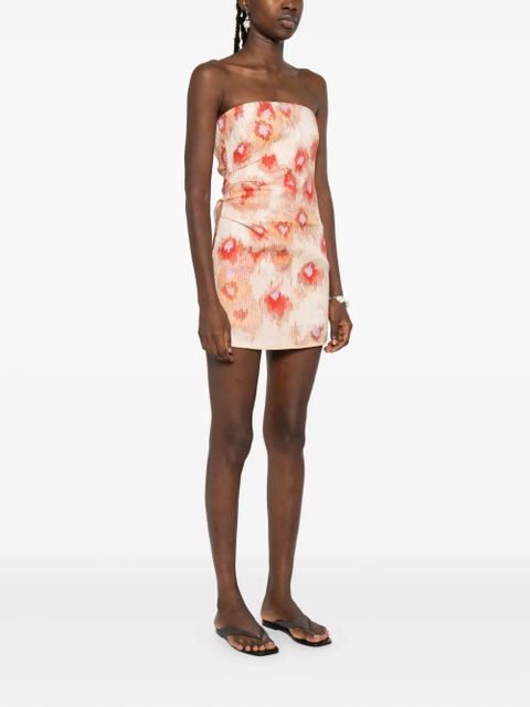 SIR. Fiorella floral-print strapless minidress - Neutrals - zdjęcie produktu nr 2