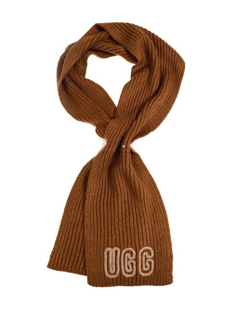UGG ribbed logo scarf - Brown - zdjęcie produktu nr 1