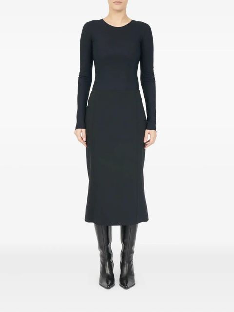 MM6 Maison Margiela back-slit midi skirt - Black