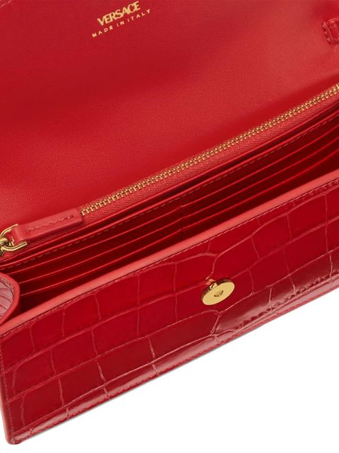 Versace Medusa Head leather clutch bag - Red