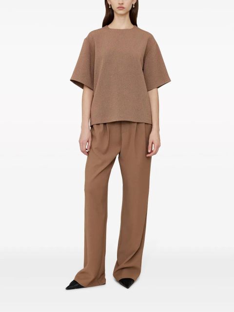 ANINE BING Maddie crepe blouse - Brown - zdjęcie produktu nr 2