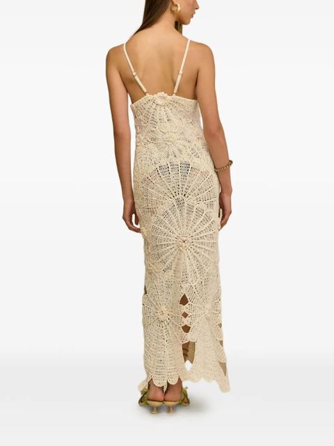 Cult Gaia Elif crochet floral maxi dress - Neutrals