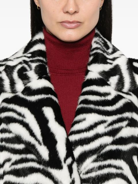 ROTATE BIRGER CHRISTENSEN Fluffy Clasp coat - Black