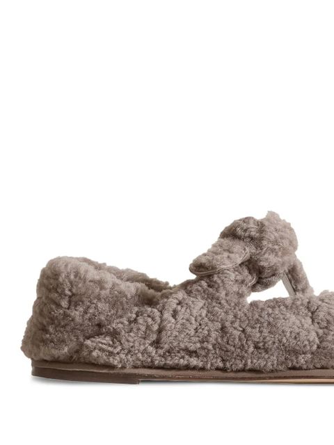 Hereu shearling ballet flats - Grey - zdjęcie produktu nr 2