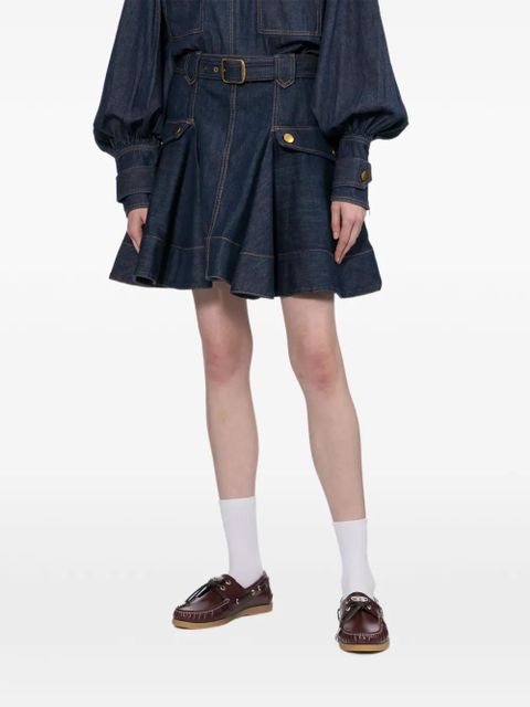 ZIMMERMANN denim mini skirt - Blue