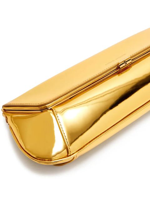 Amina Muaddi ami mirror clutch bag - Yellow