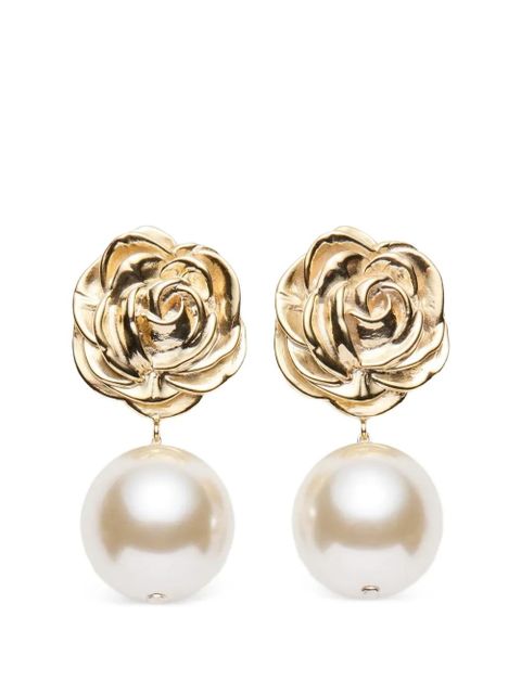 Magda Butrym rose-detail drop earrings - Gold - zdjęcie produktu nr 1