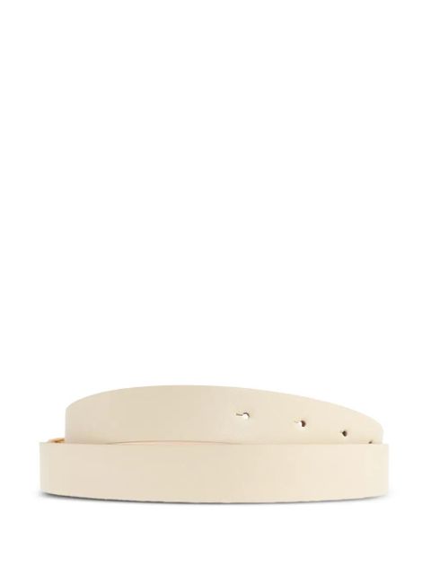 Victoria Beckham logo-buckle leather belt - Neutrals