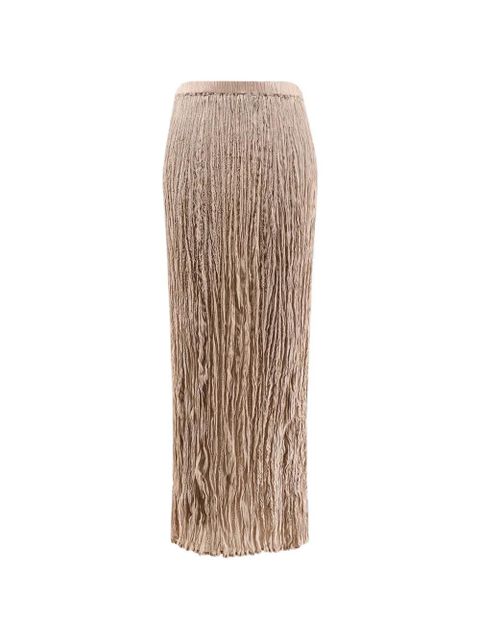 Alysi elasticated wrinkled midi skirt - Gold - zdjęcie produktu nr 1