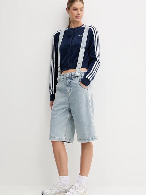 adidas Originals ogrodniczki jeansowe Pride x Jeremy Scott kolor niebieski JY2022