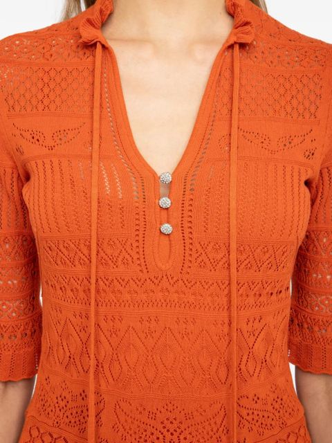 Zadig&Voltaire tassel button mini dress - Orange