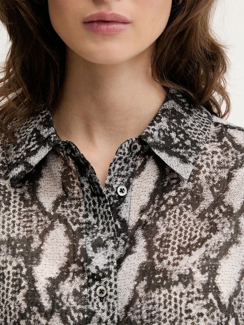 IRO koszula damska kolor czarny relaxed z kołnierzykiem klasycznym WM18ALOUNE