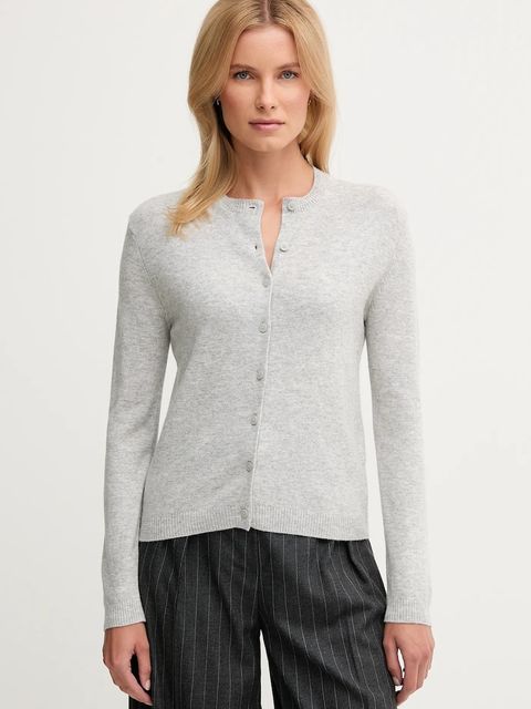 United Colors of Benetton kardigan z dodatkiem wełny damski kolor szary lekki 102HD502B - zdjęcie produktu nr 1