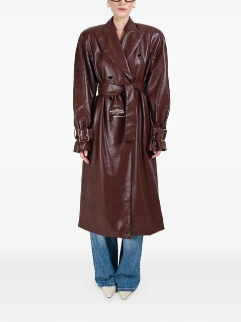 Rowen Rose double-breasted belted coat - Brown