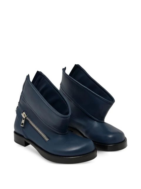 JW Anderson zip-detail leather boots - Blue - zdjęcie produktu nr 2