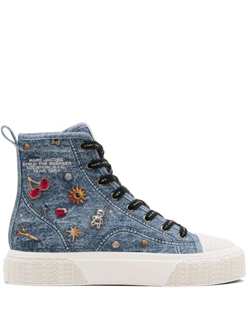 Marc Jacobs charms denim high-top sneakers - Blue - zdjęcie produktu nr 1