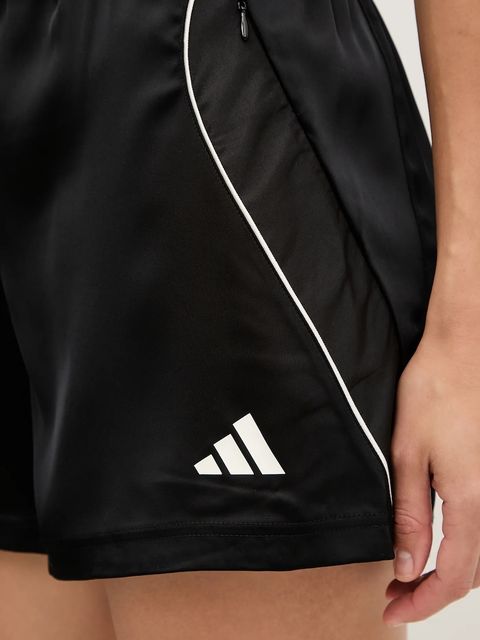 adidas szorty Stadium damskie kolor czarny z aplikacją high waist JL7001