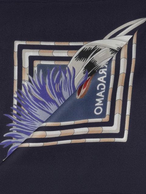 Ferragamo graphic-pattern scarf - Blue