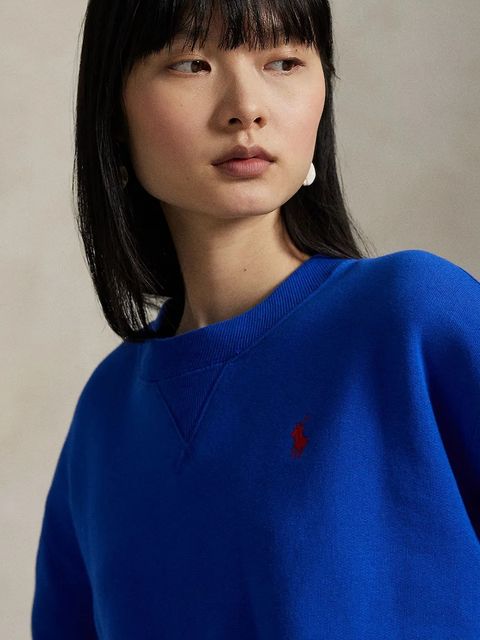 Polo Ralph Lauren bluza damska kolor niebieski gładka 211971697