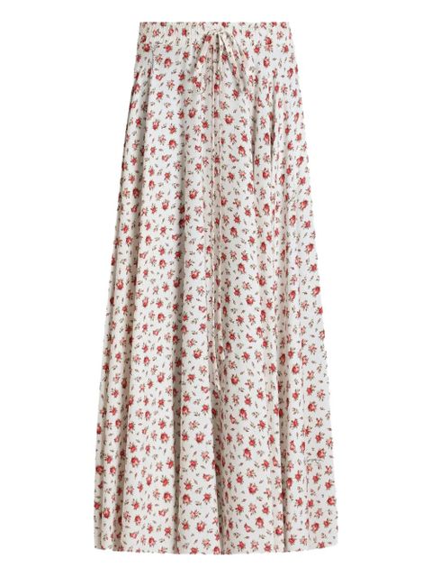 Dolce & Gabbana drawstring floral midi skirt - White - zdjęcie produktu nr 1
