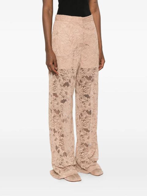 Sportmax floral-lace trousers - Pink