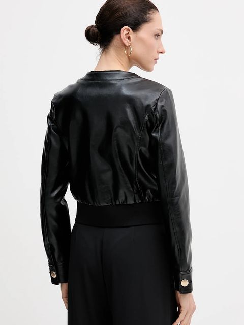 Sisley kurtka kolor czarny przejściowa 24IMLN05V