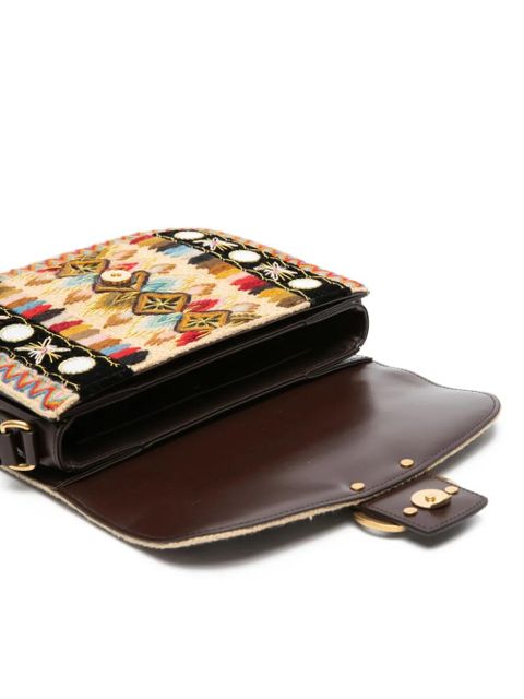 Valentino Garavani embroidered shoulder bag - Neutrals