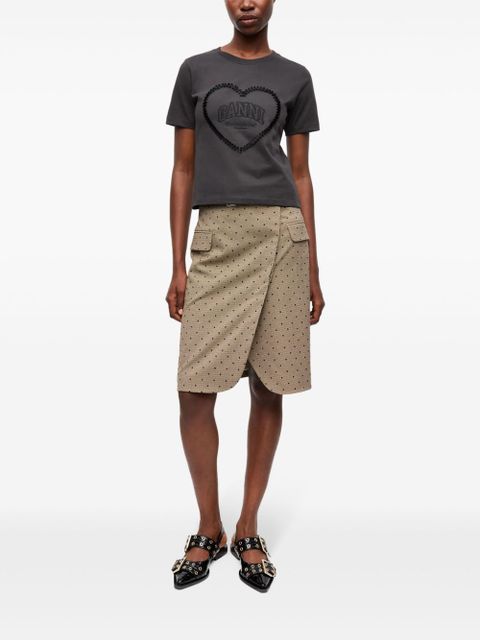 GANNI heart-motif T-shirt - Grey - zdjęcie produktu nr 2