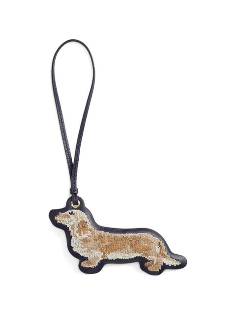 Lauren Ralph Lauren embroidered leather bag charm - Blue - zdjęcie produktu nr 1