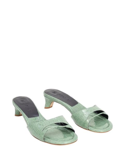 BY FAR Babygirl Fresh embossed slip-on mules - Green - zdjęcie produktu nr 2
