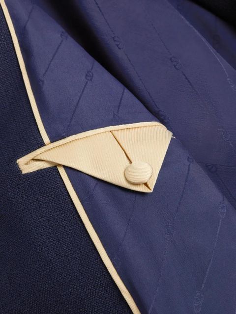 Valentino Garavani bow-detail single-breasted blazer - Blue