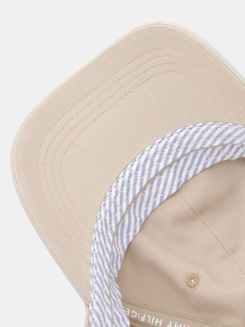 Tommy Hilfiger czapka z daszkiem bawełniana kolor beżowy AW0AW17781