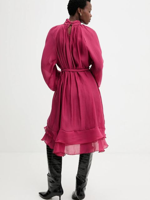 Answear.LAB sukienka kolor bordowy mini rozkloszowana - zdjęcie produktu nr 2