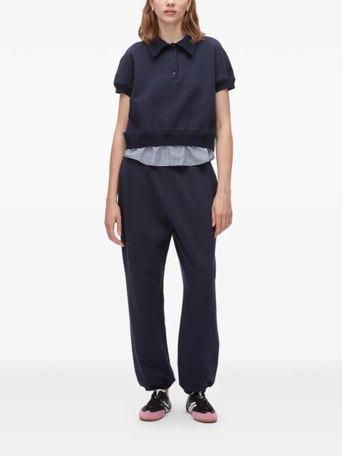 3.1 Phillip Lim striped panelled polo top - Blue - zdjęcie produktu nr 2