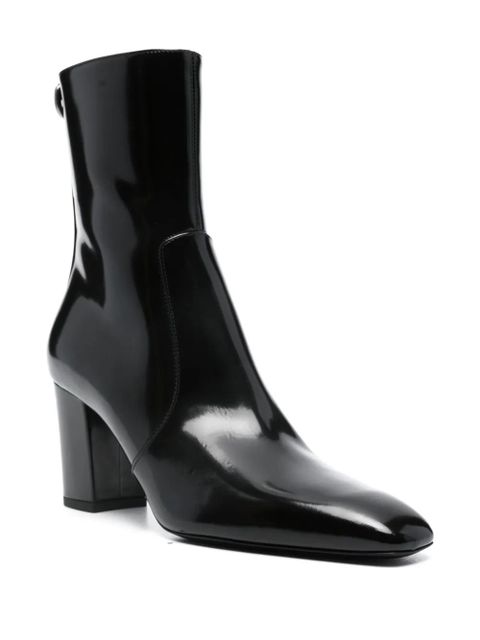 Saint Laurent XIV 80mm leather ankle boots - Black - zdjęcie produktu nr 2
