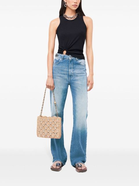 Rabanne asymmetric gathered-detail tank top - Black - zdjęcie produktu nr 2