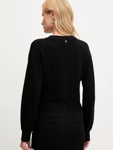 Guess kardigan LYLA damski kolor czarny lekki W5YR01 Z2ZK2