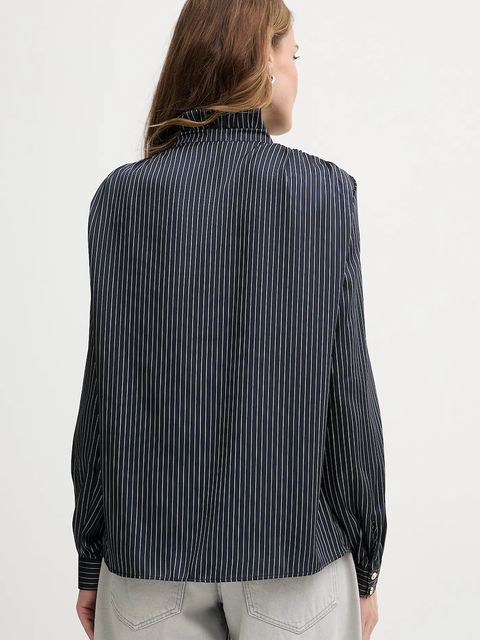 Morgan koszula damska kolor granatowy regular ze stójką COMEA.F