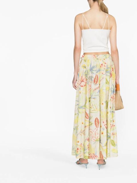 TWINSET floral-print cotton skirt - Neutrals